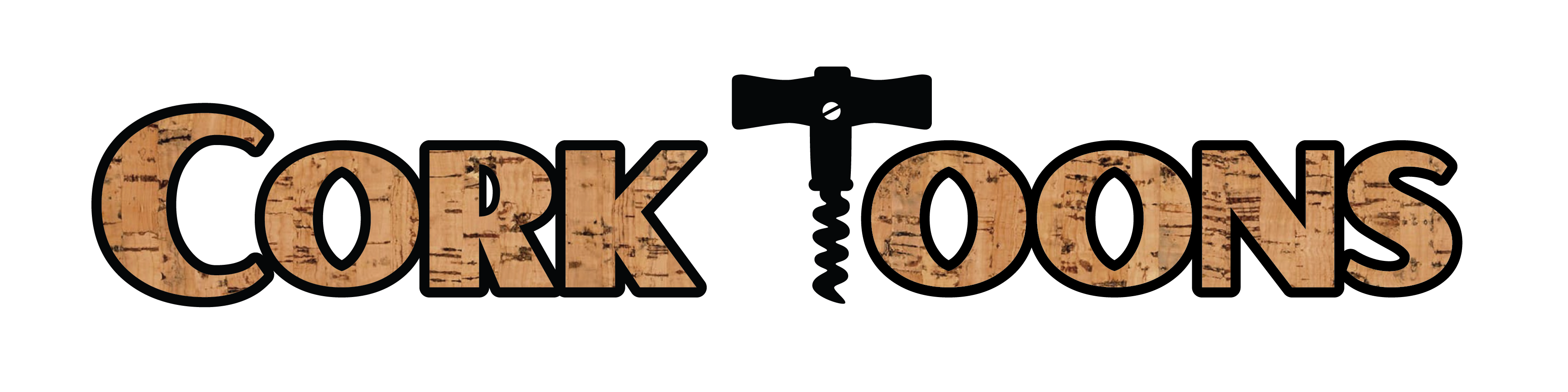 Logo of Cork Toons with a cork and hammer design on a white background