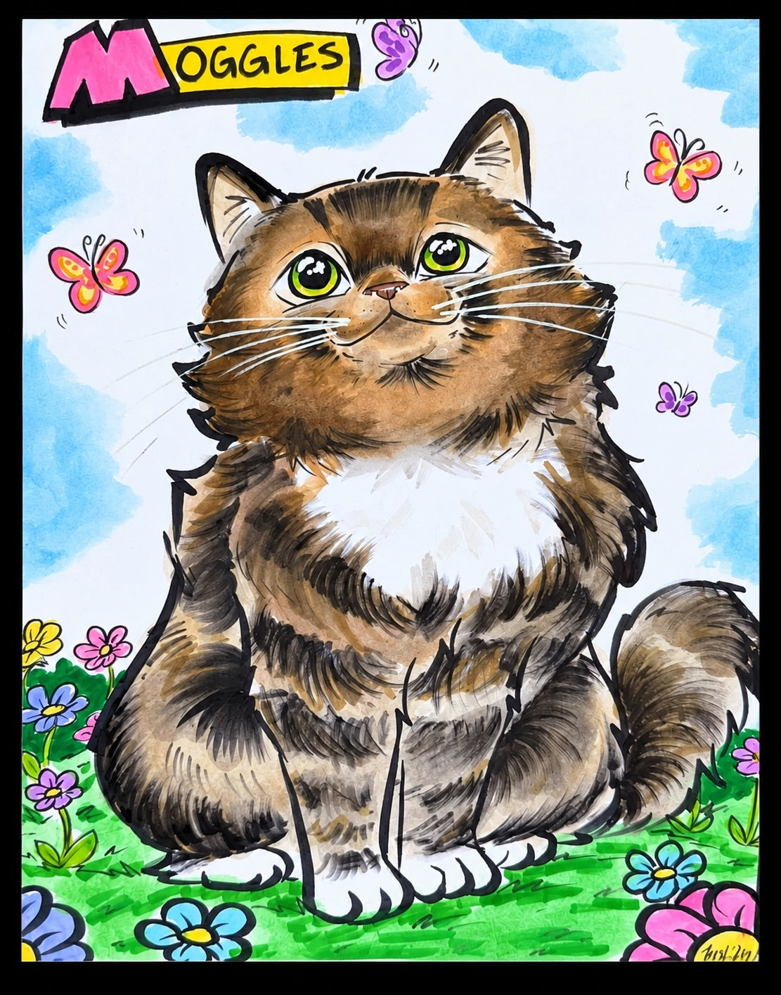 Classic Watercolor Pet Toon